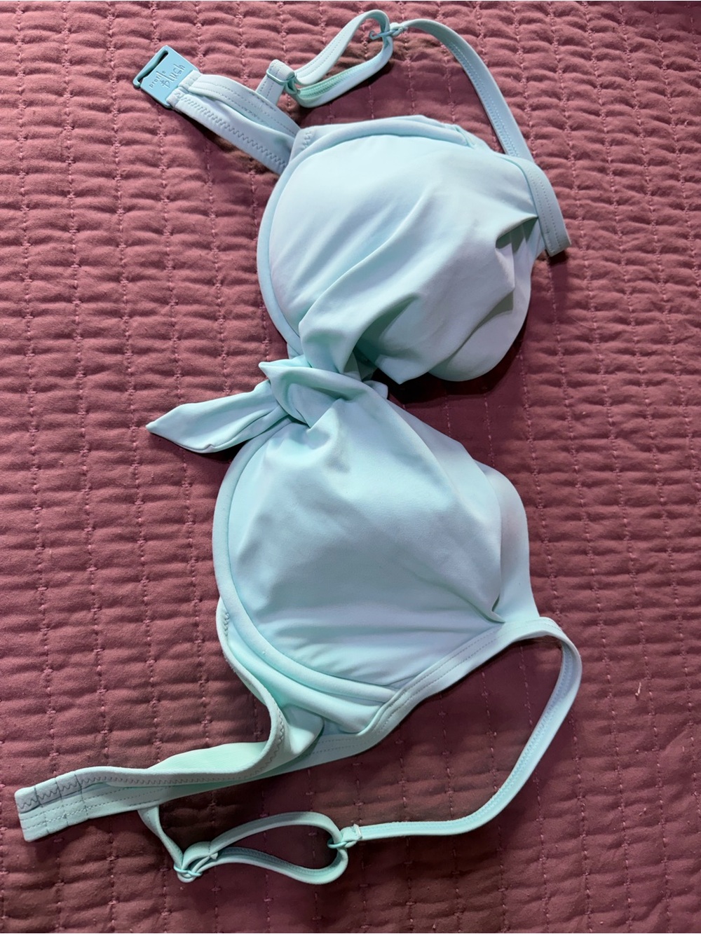 Profile By Gottex Mint Green Bikini Top with Tie Detail